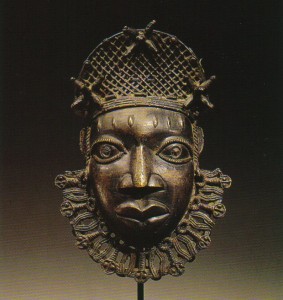 Benin bronze hip mask